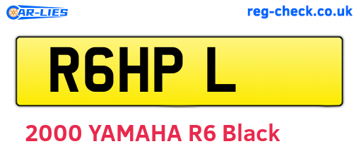 R6HPL are the vehicle registration plates.