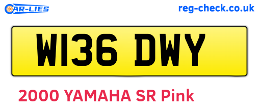 W136DWY are the vehicle registration plates.