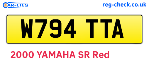 W794TTA are the vehicle registration plates.