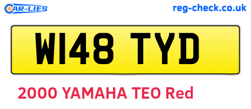 W148TYD are the vehicle registration plates.