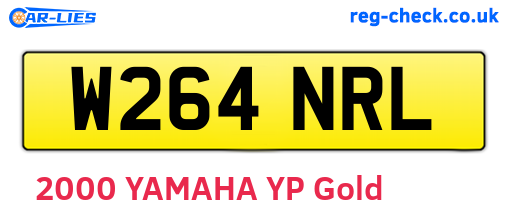 W264NRL are the vehicle registration plates.
