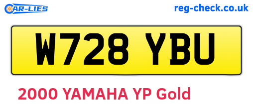 W728YBU are the vehicle registration plates.