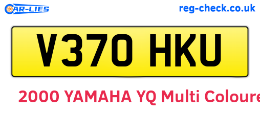 V370HKU are the vehicle registration plates.