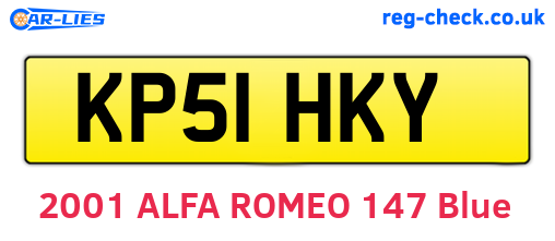 KP51HKY are the vehicle registration plates.