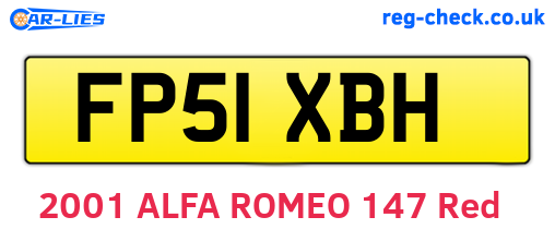 FP51XBH are the vehicle registration plates.