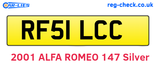 RF51LCC are the vehicle registration plates.