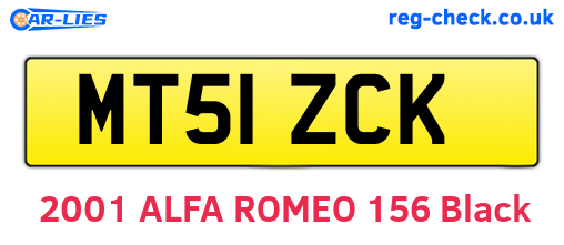MT51ZCK are the vehicle registration plates.