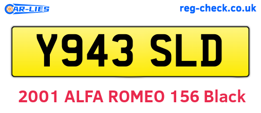 Y943SLD are the vehicle registration plates.
