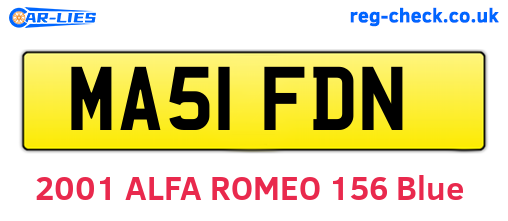 MA51FDN are the vehicle registration plates.