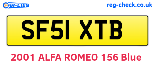 SF51XTB are the vehicle registration plates.