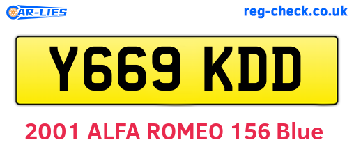 Y669KDD are the vehicle registration plates.