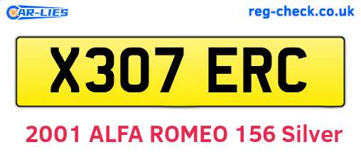 X307ERC are the vehicle registration plates.