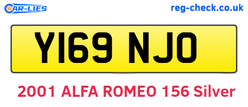 Y169NJO are the vehicle registration plates.