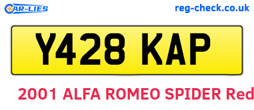 Y428KAP are the vehicle registration plates.