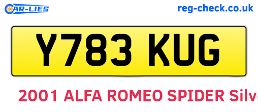 Y783KUG are the vehicle registration plates.