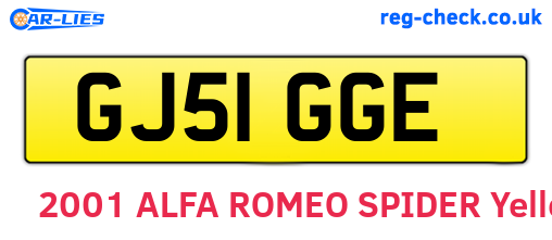 GJ51GGE are the vehicle registration plates.