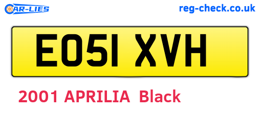 EO51XVH are the vehicle registration plates.