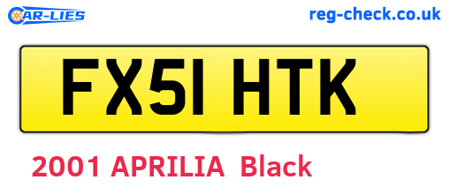 FX51HTK are the vehicle registration plates.