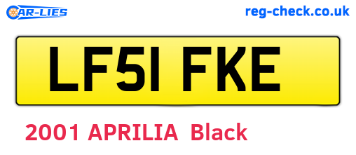 LF51FKE are the vehicle registration plates.