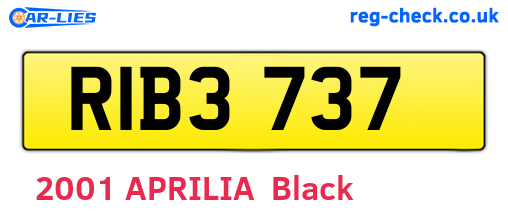 RIB3737 are the vehicle registration plates.