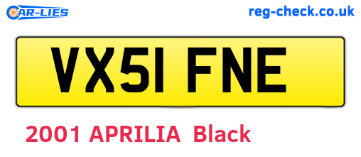 VX51FNE are the vehicle registration plates.