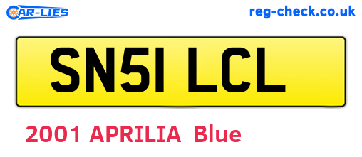SN51LCL are the vehicle registration plates.