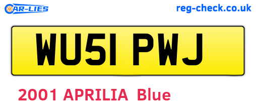 WU51PWJ are the vehicle registration plates.