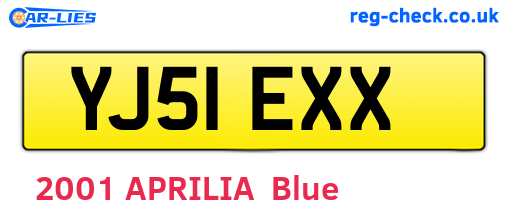 YJ51EXX are the vehicle registration plates.