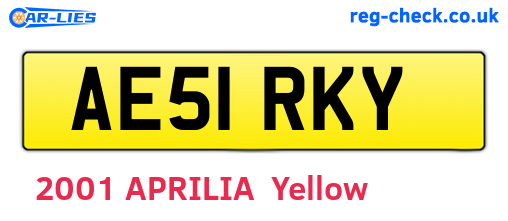 AE51RKY are the vehicle registration plates.