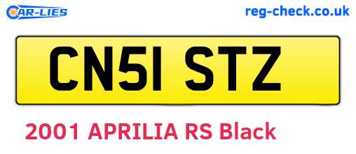CN51STZ are the vehicle registration plates.