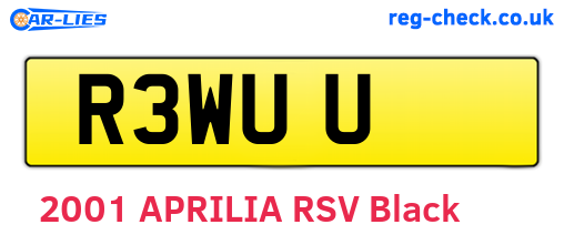 R3WUU are the vehicle registration plates.