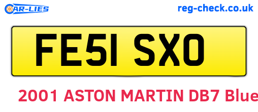 FE51SXO are the vehicle registration plates.