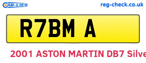 R7BMA are the vehicle registration plates.