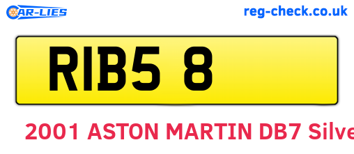 RIB58 are the vehicle registration plates.