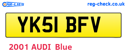 YK51BFV are the vehicle registration plates.