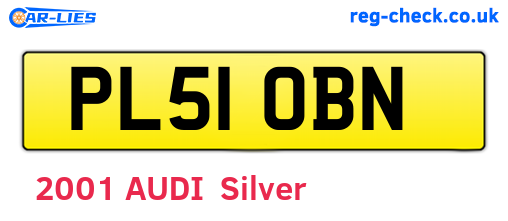 PL51OBN are the vehicle registration plates.