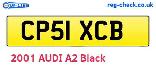 CP51XCB are the vehicle registration plates.