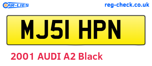 MJ51HPN are the vehicle registration plates.