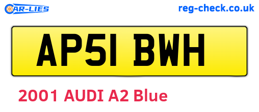 AP51BWH are the vehicle registration plates.