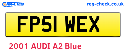 FP51WEX are the vehicle registration plates.
