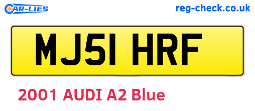 MJ51HRF are the vehicle registration plates.