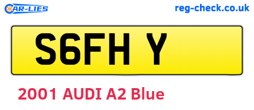 S6FHY are the vehicle registration plates.