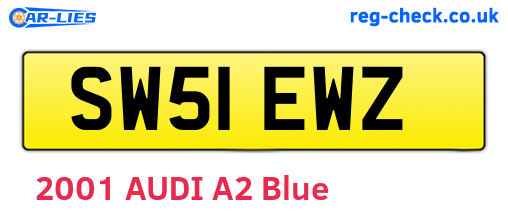 SW51EWZ are the vehicle registration plates.