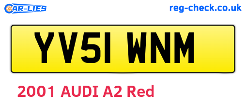 YV51WNM are the vehicle registration plates.
