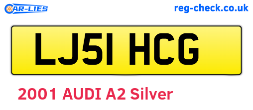 LJ51HCG are the vehicle registration plates.