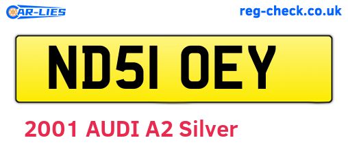 ND51OEY are the vehicle registration plates.