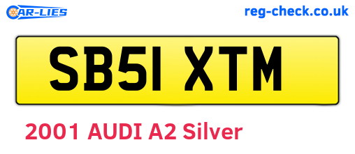 SB51XTM are the vehicle registration plates.