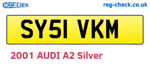 SY51VKM are the vehicle registration plates.