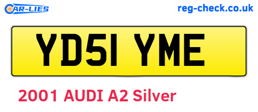 YD51YME are the vehicle registration plates.