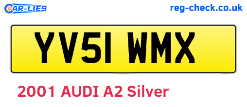 YV51WMX are the vehicle registration plates.